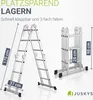 Aluminiowa drabina wielofunkcyjna 21034, z 4 składanymi Podgląd zdjęcia produktu 5