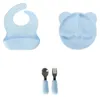 Plats en silicone pour enfants ours en peluche bleu vif 4el Voir les images du produit 9