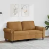 vidaXL 2-Sitzer-Sofa Braun 140 cm Samt Produktbild-Vorschau 2