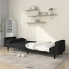 The Living Store Schlafsofa 2-Sitzer mit 2 Kissen Schwarz Produktbild-Vorschau 4