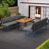 Gartenlounge-Set Akazienholz & Eisen, 3-tlg. Lounge-Gruppe Produktbild-Vorschau 4