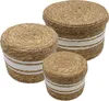 3.10 Korb Set mit Deckel aus Seegras - 3er - Deko Produktbild-Vorschau 1