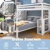 Hochbett mit Schreibtisch, Stauraum und LED-Beleuchtung, Produktbild-Vorschau 5