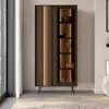 Vitrinenschrank Standvitrine LUPO 93 cm Eiche Dunin Braunes Produktbild-Vorschau 1