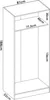 Kleiderschrank Deder, Kleiderbügel für Schlafzimmer, Produktbild-Vorschau 3