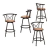 Meubles Cosy Set van 4 industriële draaibare barstoelen met Productafbeelding-voorbeeld 1
