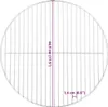 A diagram showing the dimensions of a circular grill grate. Produktbild-Vorschau
