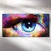 Leinwand Uhr Küche Wohnzimmer Bild 60x30 weibliches Auge Produktbild-Vorschau 2