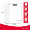 SHARP QW-NA25GU44BS-DE unterbaufähiger Geschirrspüler mit Produktbild-Vorschau 3