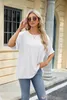 ASKSA T-shirt femme été manches courtes oversized col rond Voir les images du produit 4