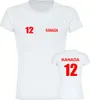 multifanshop Damen T-Shirt - Kanada - Trikot Nummer 12, Produktbild-Vorschau 1