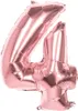 XL Folienballons Zahl 86 cm groß - Rose Gold - Luft oder Produktbild-Vorschau 1