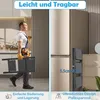 QEENTOE Schwarz Klapptritt mit 3 Stufen, faltbare Produktbild-Vorschau 4