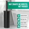 Avalo Toiletborstel Met Houder - Vrijstaand - RVS Zwart - Productafbeelding-voorbeeld 2