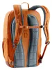 The back of an orange backpack is shown against a white background. Voir les images du produit