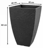 Rillentopf 60cm hoch anthrazit Pflanzkübel Blumentopf Produktbild-Vorschau 4