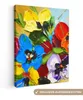 MuchoWow® - Leinwandbilder - Ölfarbe - Malerei - Blumen, Produktbild-Vorschau 1