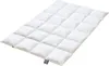 A white quilted comforter is shown lying flat on a white background. Produktbild-Vorschau