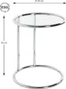 HAKU Beistelltisch chrom - Metall, Sicherheitsglas 5 mm, Produktbild-Vorschau 2