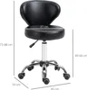 HOMCOM Rollhocker höhenverstellbar Drehhocker drehbar Salon Produktbild-Vorschau 11
