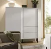 Hohe Kommode 1 MIA 100 cm mit geriffelte Fronte mit Produktbild-Vorschau 1