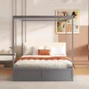 Letto a baldacchino Sweiko140x200 cm con ampi cassetti e Anteprima dell’immagine prodotto 3