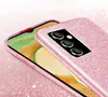 A close-up shot of a rose gold glitter phone case on a phone. Produktbild-Vorschau