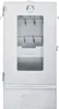 A front view of a silver smoker oven on a white background. Náhled obrázku produktu