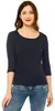 Damen Basic T-Shirt mit 3/4 Arm Produktbild-Vorschau 2