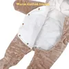 Baby Overalls mit Kapuze Winter Flanell Strampler Produktbild-Vorschau 4