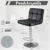 Sweetcris Barhocker 2er Set, Moderner Stil Barstuhl Produktbild-Vorschau 6