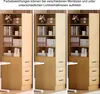 Merax úzká knihovna 180 cm, vysoká knihovna se 3 bočními Náhled obrázku produktu 4