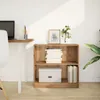 vidaXL Artisan dubová knihovna 80x24x76cm materiál na bázi Náhled obrázku produktu 3