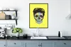 MuchoWow® Gerahmtes Poster Totenkopf - Frisur - Gelb - Produktbild-Vorschau 3