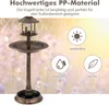 GOPLUS Vogeltränke stehend, Vogelbad Retro mit Solarlicht, Produktbild-Vorschau 3