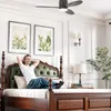 HOMCOM Deckenventilator mit Lampe und Fernbedienung, Produktbild-Vorschau 2