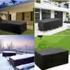Collage of four images showing outdoor furniture covers in different settings. Produktbild-Vorschau
