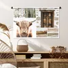 MuchoWow® Wandteppich Wandbehang Schottisches Hochlandrind Produktbild-Vorschau 6