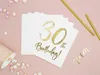 Serwetki na 30 urodziny 33x33cm 20 sztuk, biały/złoty Podgląd zdjęcia produktu 11