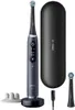 A black Oral-B iO 9N electric toothbrush and its accessories are displayed against a white background. Produktbild-Vorschau