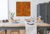 MuchoWow® Poster Marmor - Gold - Orange 100x100 cm - Produktbild-Vorschau 3