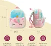 Kinderrucksack Einhorn Regenbogen Mädchen, flauschiger Produktbild-Vorschau 6
