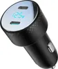 Joyroom Nabjeka do auta 2x Usb C 70W s LED displejem ern Náhled obrázku produktu 1