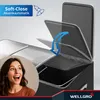 WELLGRO Treteimer 3x15L Schwarz – Edelstahl mit Softclose & Produktbild-Vorschau 5