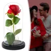 Ewige Rose unter Glas mit LED, rote Dekorationsrose, Produktbild-Vorschau 3