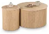 SensaHome Japandi Couchtisch Set Rund - 2 Beistelltische Produktbild-Vorschau 3