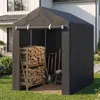COSTWAY tuinhuis, garage-tent met oprolbare deur met rits, Productafbeelding-voorbeeld 9