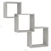 vidaXL Würfel-Wandregale Betongrau 68x15x68 cm Produktbild-Vorschau 6