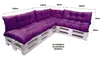 Zestaw poduszek na palety 7szt | siedzisko 120x80 + oparcie Podgląd zdjęcia produktu 2