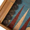 Manopoulos Premium Backgammon Set – Türkis Naturkork & Produktbild-Vorschau 9
